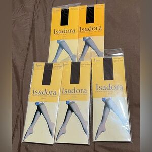 ❗️NWT❗️Isadora Comfort Top Sheer Knee Highs- Black/Off black – 5 Pair Lot